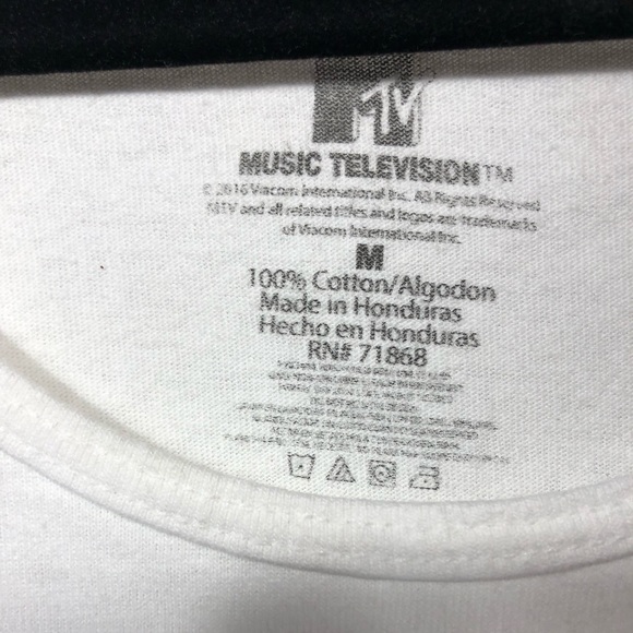 MTV logo white tank top size medium - Picture 2 of 3